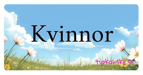 kvinnor korsord|Kvinnor